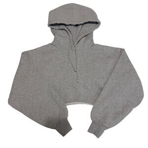 Aritzia TNA CozyAF Cropped Hoodie Heather Gray Size 1 XS/S